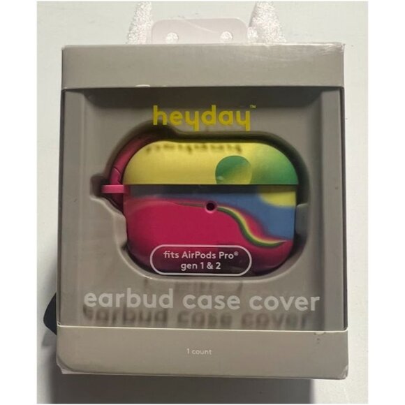 heyday Earbud Case Cover for AirPods Pro Gen 1 & 2 Neon Gradient Clip‑On - Picture 1 of 4